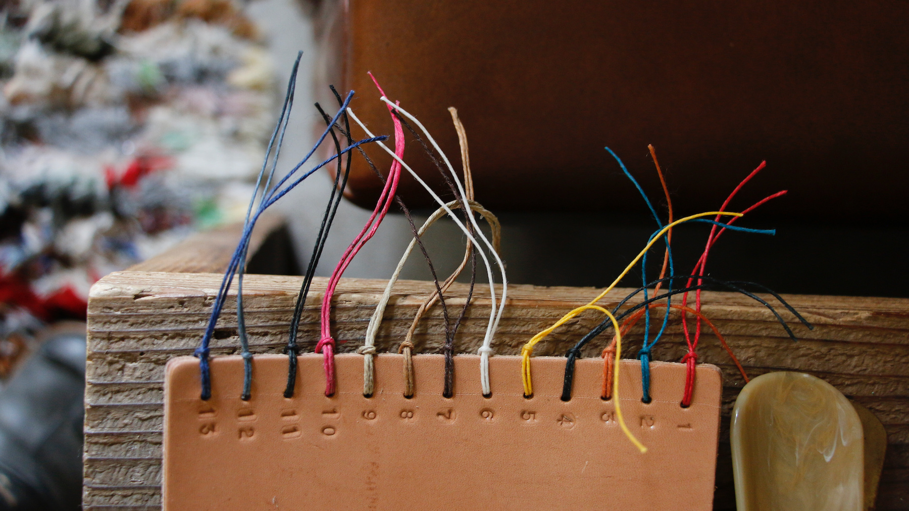 手縫いの糸サンプル